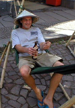 Chef mit Bier